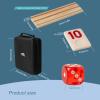 AEEMISEI 6-8 Players Rummy Cube Game with 8 Wooden Card Stands, 214 Colorful Rummy Cards, Exquisite Portable Box and Velvet Bag, Suitable for Family Gatherings and Travel Game Sets view 3