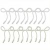 10PCS White Pearl Bow Cake Toppers - Food Safe Artificial Pearl Cupcake Toppers, Reusable Flower Wrapping Decorations for Birthday Wedding Baby Shower Holiday Party Dessert Table Fruit Platter Decor view 1