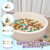 TRENDPLAY Ball Pit Balls Star Bear Heart Shape for Toddlers 200 Pieces, Plastic Toy Balls for Boys Girls,Cream Green+ Coffee view 2