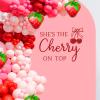 She's The Cherry on Top Decal for Backdrop Arch - Cherry Theme Baby Shower Decorations - Our Little Cherries on Top Baby Shower Backdrop - Cherries Themed Birthday/Bridal Shower Party Decorations view 2