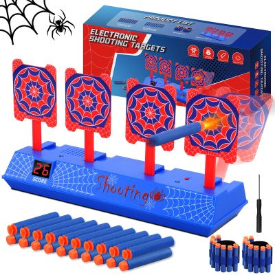 Aooess Spider Shooting Targets Toy for 3-12 Year Old Boys: Electronic Scoring Shooting Target Set for Kids with 20 Foam Dart, Spider Toys for Boys 4-6, Shooting Game for Kids Ages 3+