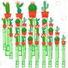 Rotatingpals 24 Pcs Cactus Party Favors Green Bubble Wands Bulk Mini Bubble Wands for Cactus Fiesta Green Party Decorations view 1