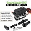 1/10 RC Crawler Servo 40KG Brushless High Torque Servo 8.4V HV Metal Gear Digital Waterproof Servo for 1/8 1/10 1/12 Scale RC Crawler Truck Cars Buggy Robotic, 180 Degree RC Steering Servo view 3