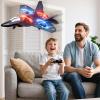 NIPLOOOW Foam Remote Control Airplanes Rc Planes for Kids 4-8, Remote Control Planes Fighter Jet with Light, 360 Flip Fighter Jet Toy, Gravity Sensing, Stunt Roll, Gifts for 6 7 8 10 12 Year Old Boys view 2