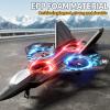 NIPLOOOW Foam Remote Control Airplanes Rc Planes for Kids 4-8, Remote Control Planes Fighter Jet with Light, 360 Flip Fighter Jet Toy, Gravity Sensing, Stunt Roll, Gifts for 6 7 8 10 12 Year Old Boys view 4