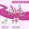 BABY JOY Girls Bike with Streamers & Doll-Seat, Kids Bike for 3-8 Years Old view 4