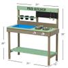 BKNROIHB Kids Outdoor Wood Mud Kitchen Playset with Water Play & Cooking Toys, Gift for Ages 3-8 view 2