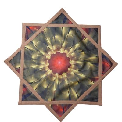 BVCY Flowstar Blacklight UV Reaction Beginners Flow Star Spinning Cloth Easy to Rotate Sided Print Fingertip Rotating Flow Toy Dapo Star Double Sided Printing (R04-style2)