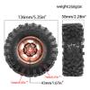 2.2 RC Crawler Tires and Aluminum Beadlock Wheels Rims All Terrain Mud Terrain Tires for 1/10 1/8 RC Crawler car Traxxas TRX4 Axial Gen8 SCX10 II RC4WD D90 TF2 Tamiya CC01 R233 (Bronze) view 2