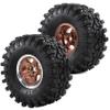2.2 RC Crawler Tires and Aluminum Beadlock Wheels Rims All Terrain Mud Terrain Tires for 1/10 1/8 RC Crawler car Traxxas TRX4 Axial Gen8 SCX10 II RC4WD D90 TF2 Tamiya CC01 R233 (Bronze) view 4