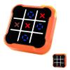 Tic Tac Toe Game, 4 in 1 Handheld Educational Game Machine, Electronic Tic Tac Toe Game for Education and Memory Growth, Home, Toy Board Game for Kids and Adults (Orange) view 1