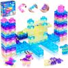 JOY SPOT! 40 PCS Sensory Soft Building Blocks for Toddlers, Kids Montessori Squishy Stacking Toy Set,Squeezable & Stretchable Early Learning Construction Playset,Puzzle Blocks for Creative Play view 1