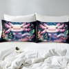 jejeloiu Axolotl Bedding Set Toddler Size Cute Comforter Cover Set for Boys Girls Teens Kawaii Ocean Sealife Duvet Cover Black and Pink,No Comforter view 4