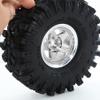 2.2 RC Crawler Tires and Aluminum Beadlock Wheels Rims All Terrain Mud Terrain Tires for 1/10 1/8 RC Crawler car Traxxas TRX4 Axial Gen8 SCX10 II RC4WD D90 TF2 Tamiya CC01 R233 (Silver) view 3