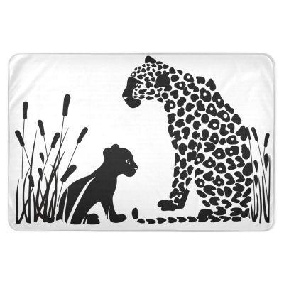 Mothers's Leopard Print Potty Training Pad Highly Absorbent Potty Training Mats Machine Washable Toddler Bedding Products for Children Adults Pets , 52" L x 34" W