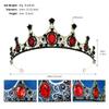 Tiara Crown for Women, Sparkling Crystal Rhinestone Bridal Wedding Princess Quinceanera Crown, Royal Queen Headpiece Elegant Hair Accessories & Ceremony Photo Props, Halloween Cosplay (Black Red Tower) view 3