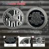10PCS Eagle Thin Silver Line Challenge Coin - Correctional Officer Prison Police Thin Gray Line Token Medallions - Thank You Law Enforcement Corrections Officer Gifts - Honor US Correctional Officers view 3