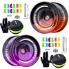 Pack of 2 MAGICYOYO K2 Crystal Yoyo Professional Responsive YoyoUnresponsive Yoyos Orange +Purple view 1