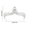 Tiara Crown for Women, Sparkling Crystal Rhinestone Bridal Wedding Princess Quinceanera Crown, Royal Queen Headpiece Elegant Hair Accessories & Ceremony Photo Props, Halloween Cosplay (Silver Pearl Wing) view 3