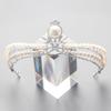 Tiara Crown for Women, Sparkling Crystal Rhinestone Bridal Wedding Princess Quinceanera Crown, Royal Queen Headpiece Elegant Hair Accessories & Ceremony Photo Props, Halloween Cosplay (Silver Pearl Wing) view 4