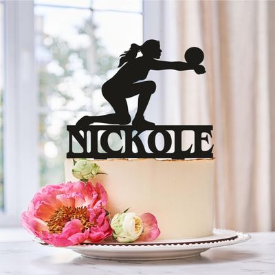 Volleyball Cake Topper, Custom Player Silhouette, Birthday Party Decoration, Girls Sports Theme, Unique Volleyball Champion Gift