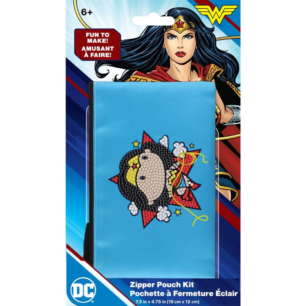 Camelot DC Justice League Wonder Woman Lasso Zip Pouch Kit, 7.5-Inch, Multicolor