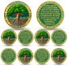 10PCS Tree of Faith Christian Challenge Coin - Colossians 2:6-7 Jesus Religious Token - Rooted in Christ God Pocket Bible Verses Chip for Study - Good Luck Commemorative Gifts for Men Women Kids view 1