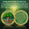 10PCS Tree of Faith Christian Challenge Coin - Colossians 2:6-7 Jesus Religious Token - Rooted in Christ God Pocket Bible Verses Chip for Study - Good Luck Commemorative Gifts for Men Women Kids view 2