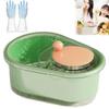 Fruit Cleaner Spinner - Portable Fruit Cleaner Bowl, Fruit Washer Spinner Bowl with Lid, Fruit and Vegetable Spinner Cleaner Bowl (Green) view 1
