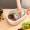 Fruit Cleaner Spinner - Portable Fruit Cleaner Bowl, Fruit Washer Spinner Bowl with Lid, Fruit and Vegetable Spinner Cleaner Bowl (Green) view 2