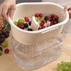 Fruit Cleaner Spinner - Portable Fruit Cleaner Bowl, Fruit Washer Spinner Bowl with Lid, Fruit and Vegetable Spinner Cleaner Bowl (Green) view 3