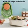 Fruit Cleaner Spinner - Portable Fruit Cleaner Bowl, Fruit Washer Spinner Bowl with Lid, Fruit and Vegetable Spinner Cleaner Bowl (Green) view 4