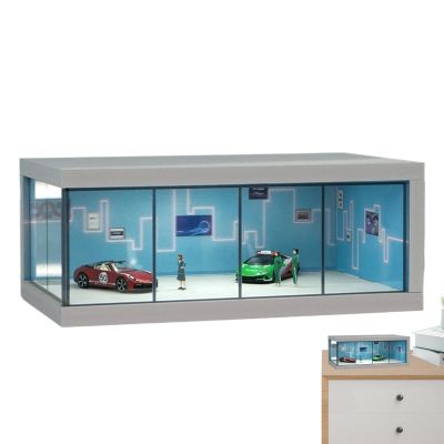 Dustproof LED Display Cabinet - Car Model Storage Case, Model Car Display Case | Portable Vehicle Toy Organizer, Space-Saving Show Case with Light, Collectible Car Display Cabinet for Displaying
