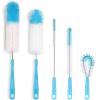 5 Pack Bottle Brush, 16 Inch Long Handle Bottle Brushes for Cleaning,Water Bottle Brush,Flexible Bottle Cleaner for Washing Narrow Neck Beer Wine Decanter,Baby Bottle,Sports Bottle,Glasswares view 1