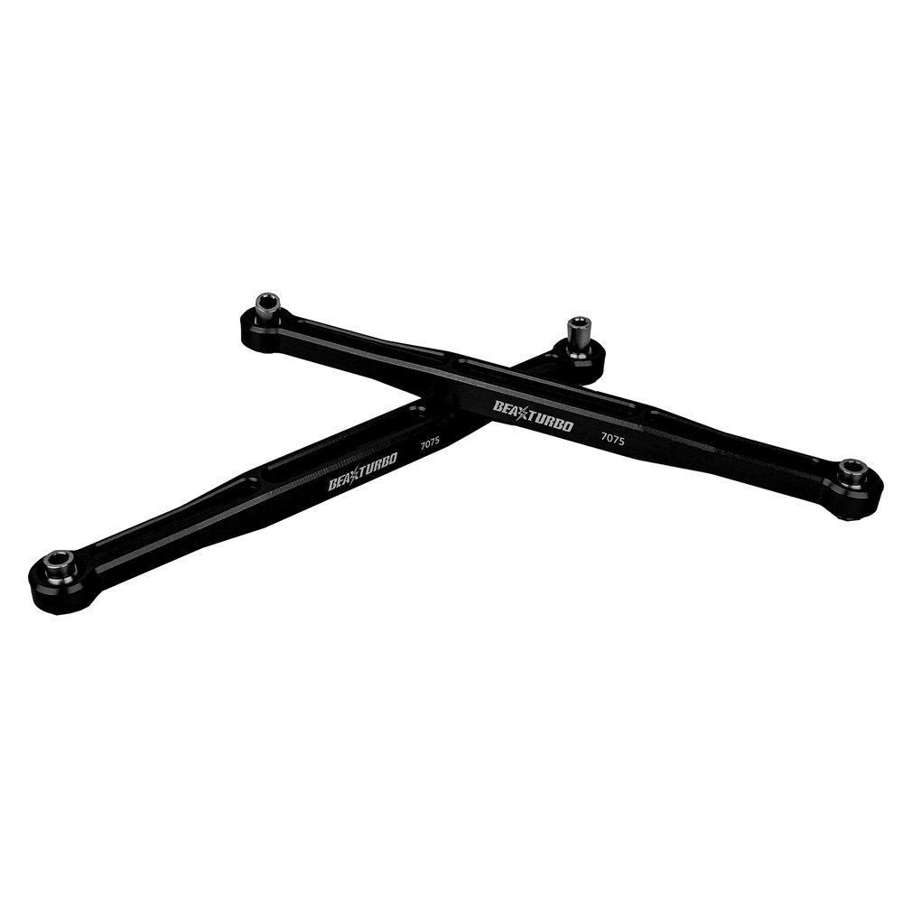 BEAXTURBO Racing Upgrade Parts RC CNC Aluminum7075 Upgrade Toe Links for TRAXXAS X-MAXX 1/5 8S (Black)