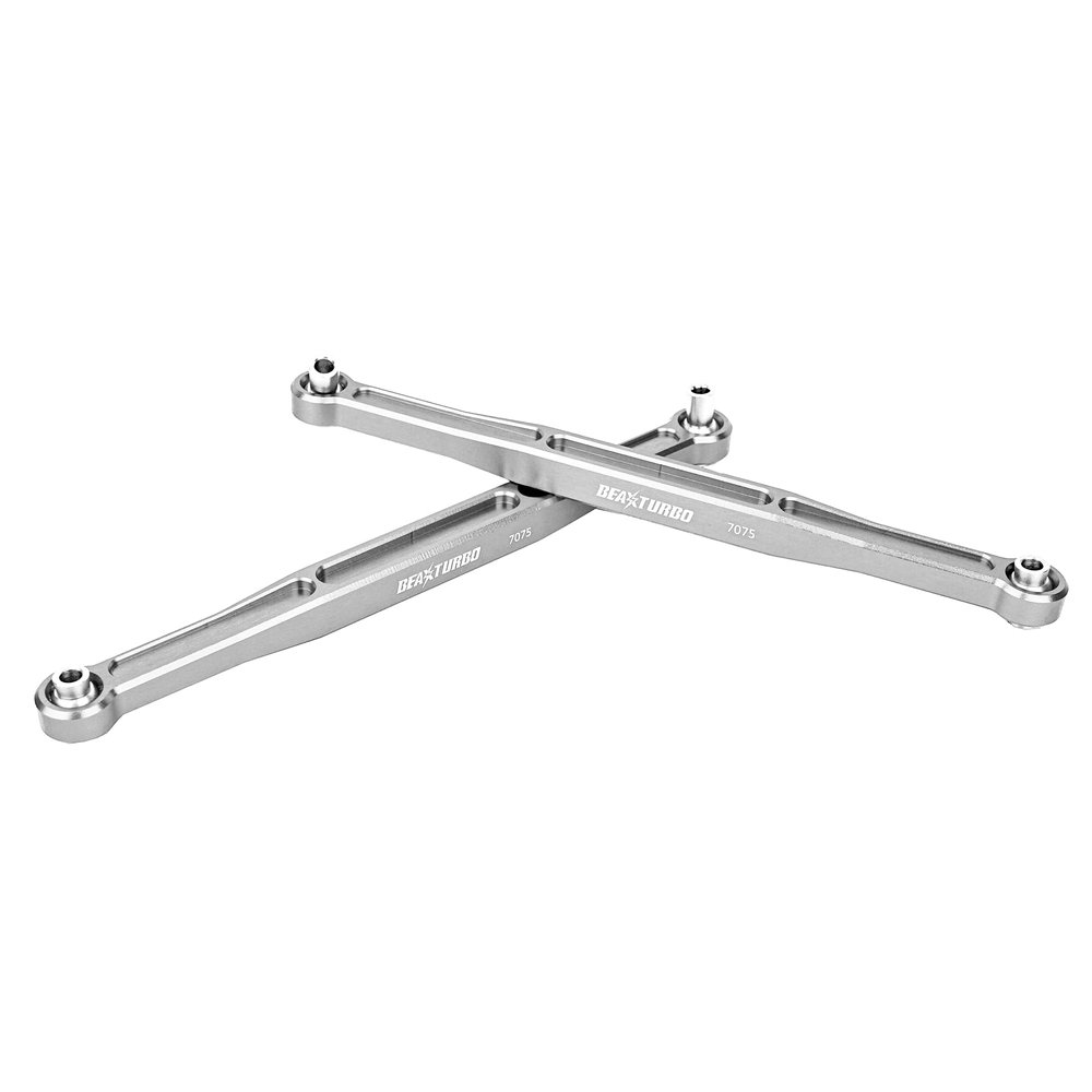 BEAXTURBO Racing Upgrade Parts RC CNC Aluminum7075 Upgrade Toe Links for TRAXXAS X-MAXX 1/5 8S (Silver)