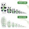 NEPOG Cute Panda Nesting Dolls, Panda Bears Egg Shape Wooden Handmade Nesting Dolls Set 10 Pieces for Kids Boys Girls Birthday Home Room Decoration view 3