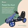 hauck Speedster Pedal Go Kart with Adjustable Bucket Seat for Kids Ages 4 to 8, Blue view 2