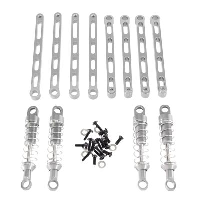 RC Car Parts for MN 1/12 for MN168 MN78 RC Car Metal Upgrade External Spring Shock Absorber Fixed Rod Parts Decoration Modification RC Car Accessories(Silver)