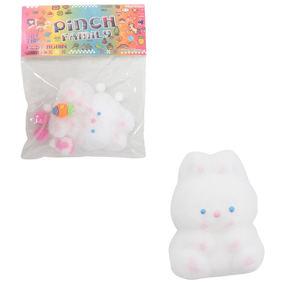 1pcs Squishy Rabbit Toys,Easter Basket Stuffers Bunny Soft Animal Squishies Easter Toys Stress Relief Fidget Toys Silicone Squeeze Toy for Kids Adults Easter Basket Ideas Gifts (1pcs)