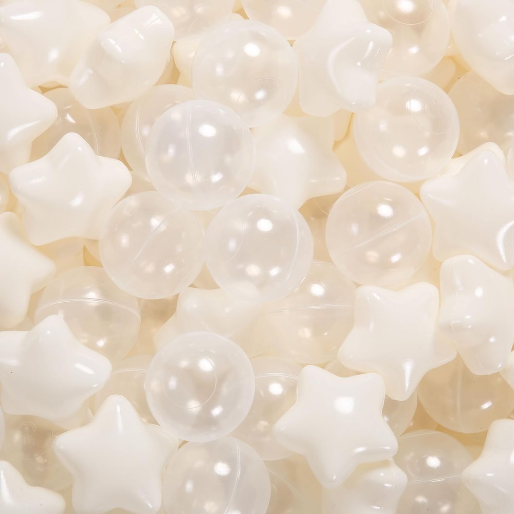 Star Ball Pit Balls for Toddlers -200pcs Crush Proof Phthalate Free BPA Free Non-Toxic Play Balls Play Tent Pool Playhouse Playpen Party Decoration.