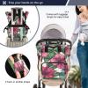 Kigai Hawaiian Flower Palm Diaper Bag Backpack for Baby Travel Waterproof MultiPocket Baby Bag with Insulated Bottle Holders & Stroller Straps for Mom & Dad view 4