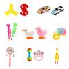 13PCS Toys Under Gift Pack Mini Car Fingertip Gyro Spinning Trumpet Spring Chick Rainbow Plastic Spring Shaking Drum Hand Shaking Ling Pinch Barking Yellow Chicken view 1