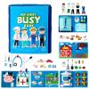 My First Montessori Busy Books for Toddlers 3-5Educational Quiet Book with Life Skills Activities,Early Learning Sensory Busy Book for Kids,Airplane Travel Toy&Christmas Toddler Gifts(4 Career Roles) view 1