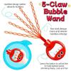 4PCS 5 Claw Bubble Wand, 32-Hole Smiley Face Bubble Wands with Five Claws, Bubble Claw Wand, Bubble Maker Blowing Machine Toy (10 Packs Concentrated Bubble Solution) view 3
