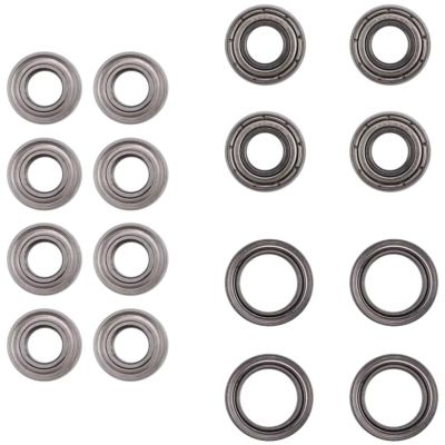 RC Car Bearings Parts for Tamiya for TT-02 TT-02D 1/10 16Pcs Ball Bearing Kit RC Car Upgrade Parts Accessories Remote Control Car Replacement Parts