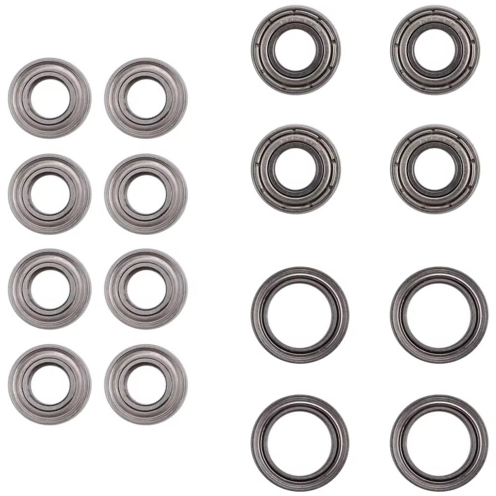 RC Car Bearings Parts for Tamiya for TT-02 TT-02D 1/10 16Pcs Ball Bearing Kit RC Car Upgrade Parts Accessories Remote Control Car Replacement Parts