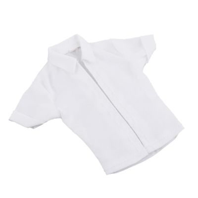 1:12 Male Figure Shirt for Doll Model Dress Up, White