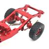 1:12 Scale RC Car Body Chassis Frame with Wheel Tire Upgrade Professional Aluminum Upgrade for LC79 Truck DIY Accessory, red view 2
