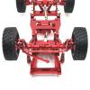 1:12 Scale RC Car Body Chassis Frame with Wheel Tire Upgrade Professional Aluminum Upgrade for LC79 Truck DIY Accessory, red view 3